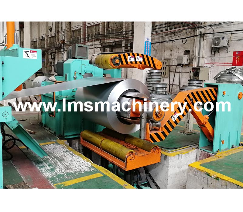 Rotary shear cut to length line 