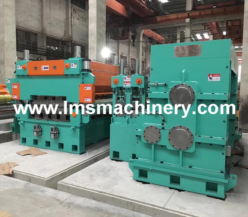 Rotary shear cut to length line 