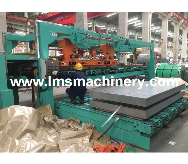 Rotary shear cut to length line 