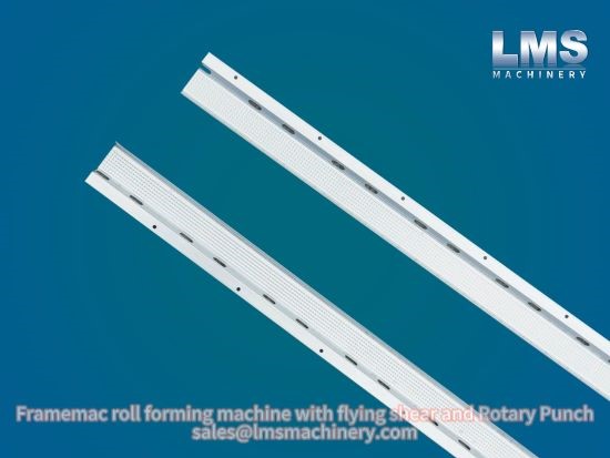 Framemac roll forming machine with flying shear and Rotary Punch